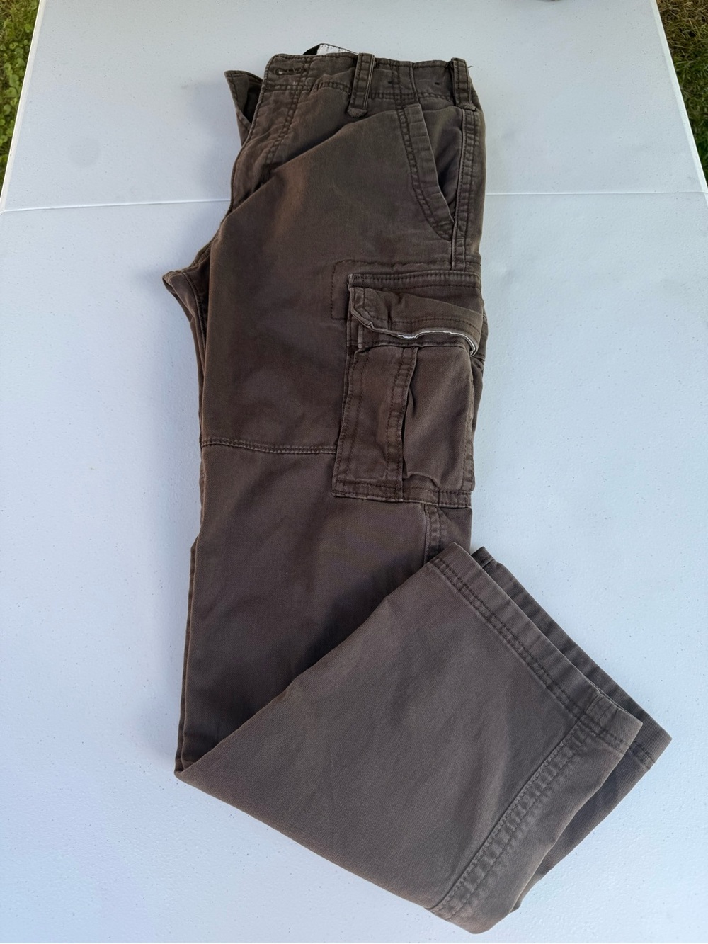 Men's Hollister Cargo Pants in Brown - Utility Pocket Design
